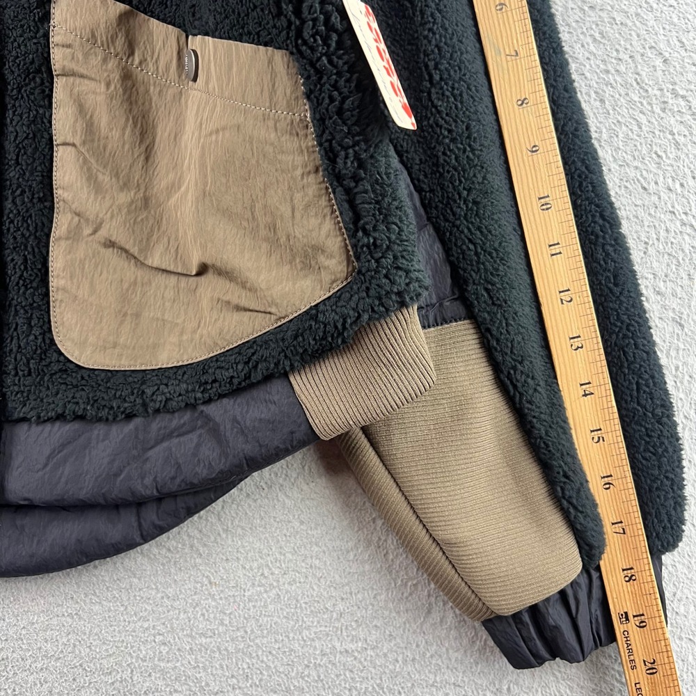 New FP Movement Hit The Slopes Moto Jacket Black Combo Sherpa Fleece Hooded XS - Picture 7 of 13